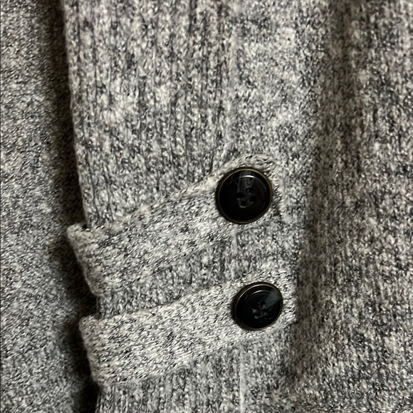 Gray Knit Cardigan with Button Accents - Picture 3 of 6